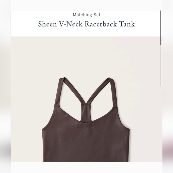 Abercrombie Sheen V-Neck Racerback Crop Tank Size Medium - Picture 7 of 7